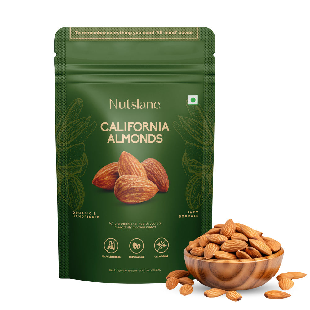 Nutslane Premium California Dried Almonds pack of 100 GM