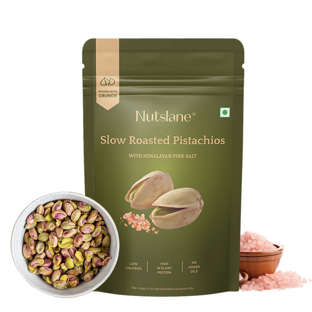 Nutslane Premium California Salted and  Roasted Pistachios pack of 200 GM