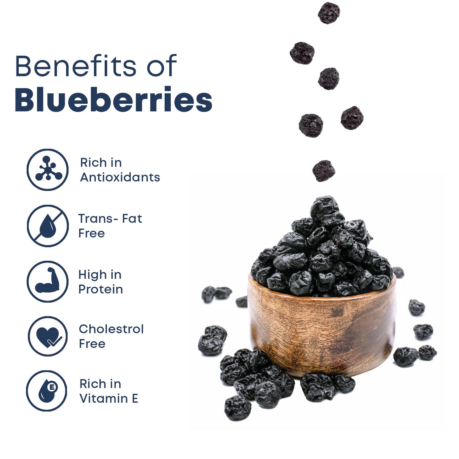 Dried Premium Whole Californian Blueberries